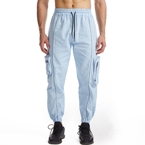 Pantalones de chándal holgados Cargo de alta calidad personalizados para hombre, estilo informal con cordón y bolsillo lateral recto - Product Image 4
