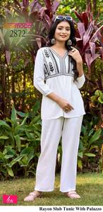 Casual Wear Comfortable <b>Knit</b> Fabric Short Round Neck <b>Tunic</b> Soft And Stretchy Daily Use Set Wholesale Price Global Delivery - Product Image 3