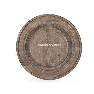 Placa de cargador de madera decorativa de primera calidad hecha a mano nueva placa debajo de la placa Venta caliente Placa de cargador de madera decorativa - Product Image 5