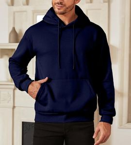 Sudaderas con capucha esenciales de marca personalizada de alta calidad para hombre, suéter de mezcla de algodón flocado, sudaderas con capucha extragrandes elásticas de avena oscura, Sudadera con capucha para hombre - Product Image 1