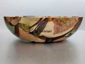 Tazón de resina hecho a mano único ideal para exhibición de mesa de decoración artística del hogar o estilo de cocina de Tradebyd - Product Image 2