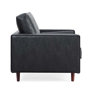 Sillón Negro GSD6831 02, Sofá Individual con Diseño Acolchado, Cómodo Sillón Reclinable para Hogar, Oficina, Cafetería, Estilo Francés - Product Image 3
