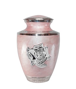 Urna de cremación de rosa para adultos personalizada, urna funeraria de flor de Rosa grande, urna de Ceniza con bolsa de terciopelo y personalización - Product Image 1