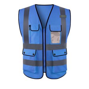 Chaleco DE TRABAJO reflectante de alta visibilidad con tiras reflectantes de alta densidad Diseño ajustable para seguridad de construcción y trabajo al aire libre - Product Image 4