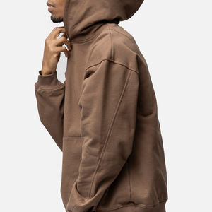 Hoodies en gros à faible MOQ, en molleton de coton épais, coupe oversize, en French Terry, à épaules tombantes, pour hommes - Product Image 6