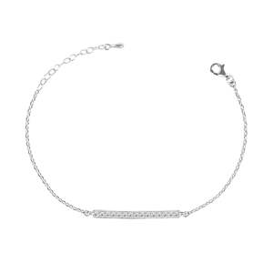Bracelet en argent 925, or 14 carats, or 18 carats, plaqué rhodium, serti de diamants et de perles, bracelet tennis pour chaque instant de votre vie Cadeau Parfait - Product Image 1