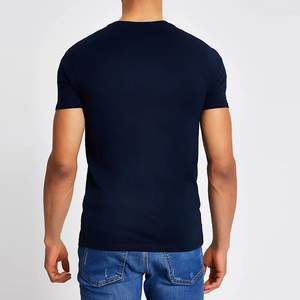 T-shirt imprimé à manches courtes pour homme, col rond, coupe ajustée, en coton extensible, avec logo personnalisé, en tissu jersey respirant, idéal pour l'été et les activités sportives. - Product Image 6