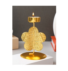 Portavelas Decorativos de Metal con Forma de Loto para Crear un Hermoso Brillo Ambiental y una Iluminación Elegante para la Decoración del Hogar - Product Image 2