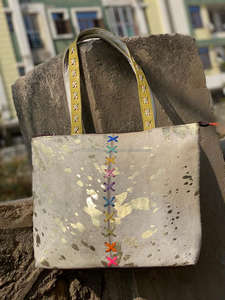 New Stylish Hair on Hide Metallic Fur <b>Leather</b> Handbag Women Stylish Tote Bag High Quality Women Shoulder <b>Shopping</b> Bag - Product Image 6