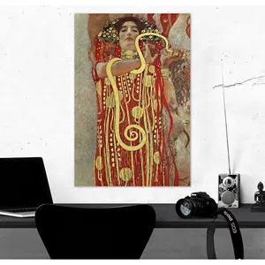Póster de Hygieia de Gustav Klimt, estilo Art Déco, decoración de pared en lienzo - Product Image 1