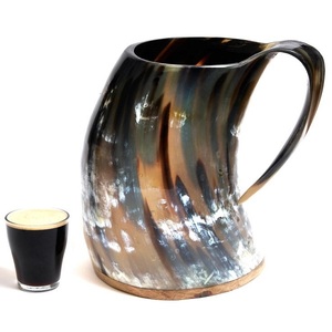Taza de cuerno vikingo para beber de alta calidad, nuevo diseño, estilo Animal náutico, artesanías naturales pulidas para fiestas de Bar, Exportación - Product Image 5