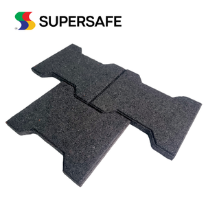 Wholesale Price Rubber Tiles Flooring 15-50mm Thick 200x160mm Size Anti-Slip User-Friendly Installation Dogbone Pavers Outdoor - Product Image 4