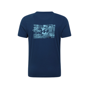 Camiseta gráfica informal para hombre, Camiseta con estampado de puesta de sol de montaña, ropa de calle coreana, Camisa de algodón de estilo para veranos - Product Image 2