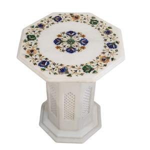 Dessus de table basse en marbre au design moderne avec incrustation Artisanat indien pour le salon Mobilier d'extérieur Mobilier de maison à usage général - Product Image 3