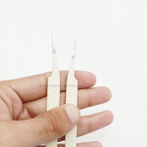 Punta plateada personalizar extensión de pestañas juego de pestañas Volumen de pestañas diamante para pestañas pinzas de etiqueta privada - Product Image 2