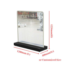Support d'affichage suspendu à double face éclairé par LED ADONG, en métal avec revêtement en poudre, durable, de haute qualité, pour la vente au détail, accessoires pour magasins mobiles