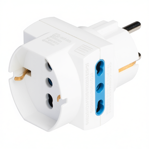 Adaptador de Enchufe Italiano Bidireccional y Alemán Multidireccional con 2 Tomas 10/16A 2P+T, 1 Toma 10/16A 2P+T, Adaptador Eléctrico 2P+T 10/16A - Product Image 2