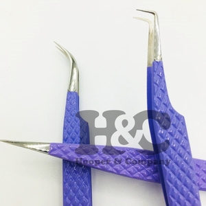 Nouveautés Pinces à épiler professionnelles pour cils, violet clair, Mega Volume, pinces à épiler pointues pour extensions de cils, vison durable - Product Image 6