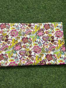 100% Premium Cotton Artisan Floral Hand Block Print Fabric Boho Chic Rustic Home <b>Decor</b> DIY Quilting Dress Sold Yard Quilting - Product Image 5