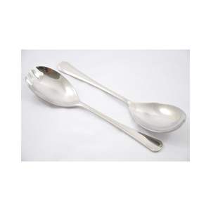 Nouveau serveur de salade en acier inoxydable ensemble de luxe moderne salle à manger ustensile de service élégant cuisine vaisselle cadeau - Product Image 1