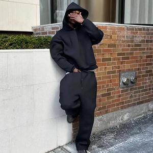 Sweat à capuche en coton éponge français pour hommes, poids lourd, écologique, respirant, surdimensionné XL Fit 3D Screen Grey Design unique - Product Image 5