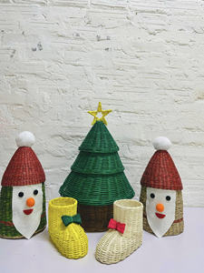 เครื่องประดับหวายคุณภาพสูงของตกแต่งคริสต์มาสแบบชนบทที่มีเสน่ห์เครื่องประดับหวายทอมือในเวียดนาม2025 - Product Image 5