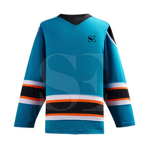 เสื้อกีฬาฮอกกี้น้ำแข็งผ้าโพลีเอสเตอร์ปักโลโก้ดีไซน์ฟรี - Product Image 1