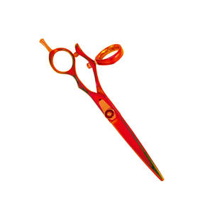 Tijeras para el cuidado de mascotas recubiertas de Color rojo al por mayor rectas 6,5 pulgadas con anillo ajustable herramienta de belleza - Product Image 6