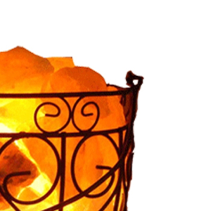 High Quality 100% Natural Himalayan Pink Salt Lamp Handmade Iron Basket Oem Premium Quality Salt Chunks Lamp Natural Crafts - Product Image 5