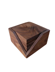 Contemporary Design Acacia Wood Square Coaster New Household Tea Cup <b>Mats</b> Pads Wooden Resin Placemat for Dinnerware and Drinks - Product Image 4