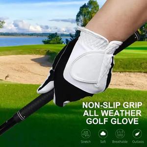 Guantes de golf de cuero Cabretta para hombre de alta calidad, los mejores guantes de golf internacionales estándar personalizables duraderos para uso en el gimnasio - Product Image 2