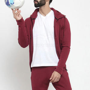 Chándal personalizable para hombre, chándal de calidad para correr, patrón sólido con cuello con capucha, venta al por mayor, hecho a medida - Product Image 4