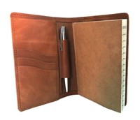 Style vintage Petit Riffle en cuir pratique poche laitier quotidien bureau travail utilisation Mini carnet d'écriture de voyage avec porte-stylo