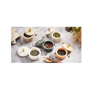 Nouveau bol à poivre en marbre élégant, fabriqué à la main pour ustensiles de cuisine, vaisselle pour la maison, décor de table, bol à sel en marbre - Product Image 1