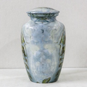 Fabricant d'urne de crémation Fabriquée à la main avec motif en marbre urnes de crémation pour cendres humaines urnes de cendres en laiton pour cendres funéraires - Product Image 4
