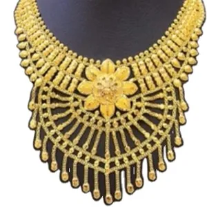 Collar de cobre con forma de corazón, joyería Popular de Oriente Medio árabe de Dubái, anillo de una cadena, hecha en la india