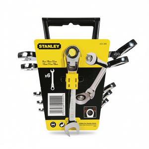 ชุดประแจปากตายแบบมีข้อต่อ 2 ชิ้น 6 ขนาดมาตรฐานเมตริก ยี่ห้อ Stanley - Product Image 2