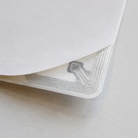 Étiquette adhésive rectangulaire personnalisée RFID pour puce NFC, idéale pour la promotion en supermarché et le suivi des actifs en épicerie
