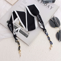 Chaînes de lunettes en ruban de soie, Boho acrylique lunettes de soleil porte-lanière masque sangle collier bijoux