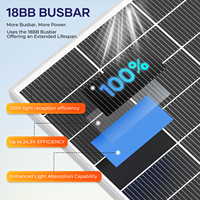 Panneaux solaires photovoltaïques de type N pour l'extérieur, panneaux monocristallins de charge avec vente en gros OEM Power Spot