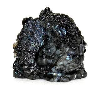 Sculpture religieuse en labradorite naturelle Ganesha sculptée à la main, figurine artisanale, art et objet de collection, pierre de guérison cristalline - Product Image 4