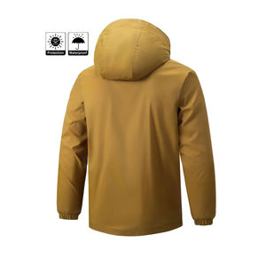 Chaqueta Impermeable con Capucha para Hombre, Nueva Llegada OEM, 100% Poliéster, Cuello Alto, Talla Grande, Transpirable, Cortavientos, con MOQ Bajo - Product Image 6
