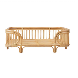 Nouveauté nouveau style fabriqué à la main en rotin naturel lit pour animaux de compagnie avec enlever coussin doux pour la maison chat cadeaux pour animaux de compagnie en gros du Vietnam - Product Image 6