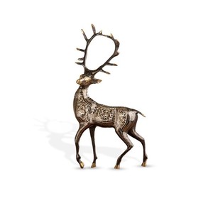 Statue de cerf en laiton doré dans des tailles personnalisées, Statue Vintage en laiton, Statue de cerf doré en laiton pour pièce maîtresse de cadeau de bureau à domicile - Product Image 5