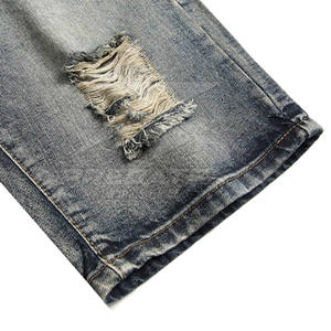 Streetwear Design Hommes Jeans Shorts Casual Wear Tissu extensible doux de style déchiré pour les tenues quotidiennes et de week-end - Product Image 4