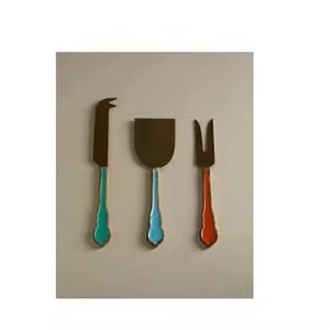 Cuchillo de queso de acero inoxidable, herramientas de corte con mango de mármol, juego de cuchillos para pastel de Pizza para Hotel, hogar, restaurante, uso superior de mesa - Product Image 2