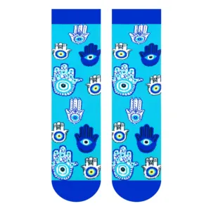 Chaussettes de cheville respirantes à motif floral Fatima, tricotées colorées pour usage quotidien avec logo personnalisé, taille unique pour le printemps - Product Image 1