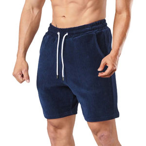 Pantalones Cortos Deportivos de Verano para Hombre, de Lona, Tejido Sólido, Transpirable, de Cintura Media, Secado Rápido, Elásticos, para Correr, Entrenar, Holgados e Informales - Product Image 3