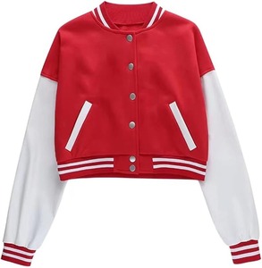Veste crop top personnalisée pour femmes Options à la mode sans manches courtes ou à manches longues - Product Image 2