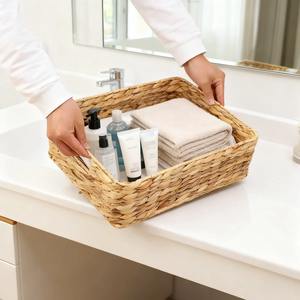 Handwoven Water Hyacinth Storage Basket Handmade Storage Basket Wholesale eco-friendly Made in Vietnam - Product Image 4